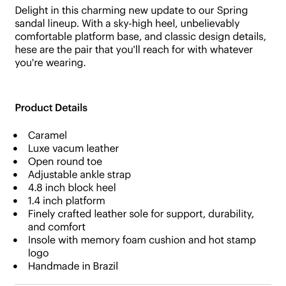 Larroude Vanessa Heels in color Caramel, Size 8, New with Box - Picture 5 of 8